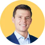 Kyle Coleman, VP Revenue Growth & Enablement at Clari headshot on yellow background